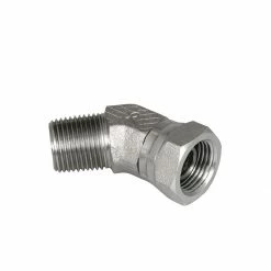 Discount ❤️ Apache Style 1503 Male Pipe Thread Female Pipe Thread 45 Deg Swivel Hydraulic Adapter, 1/2 IN x 1/2 IN, 39005550 👍