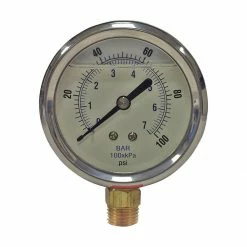 Best reviews of 👍 Apache 100 PSI Glycerine Filled Pressure Gauge with 1/4 IN Male Pipe Thread Lower Mount, 2-1/2 IN, 99019282 😉