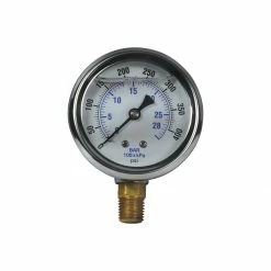 Hot Sale 😀 Apache 400 PSI Glycerine Filled Pressure Gauge with 1/4 IN Male Pipe Thread Lower Mount, 2-1/2 IN, 99019284 🎁