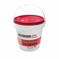 Cheap 🎉 Hutchison Western Double Barded Galvanized Fense Staples, 1-3/4 IN, NL170-019-1327, 50 LB ⌛