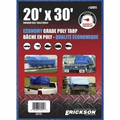 Best deal 🌟 Erickson Economy Grade Poly Tarp, Blue, 57011, 20 FT x 30 FT ⌛