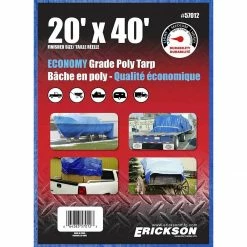 Buy ✔️ Erickson Economy Grade Poly Tarp, Blue, 57012, 20 FT x 40 FT 🔥