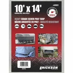 Cheap ๐คฉ Erickson Heavy-Grade Poly Tarp, Silver, 57022, 10 FT x 14 FT ๐
