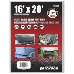 Budget ⭐ Erickson Heavy-Grade Poly Tarp, Silver, 57025, 16 FT x 20 FT 😀
