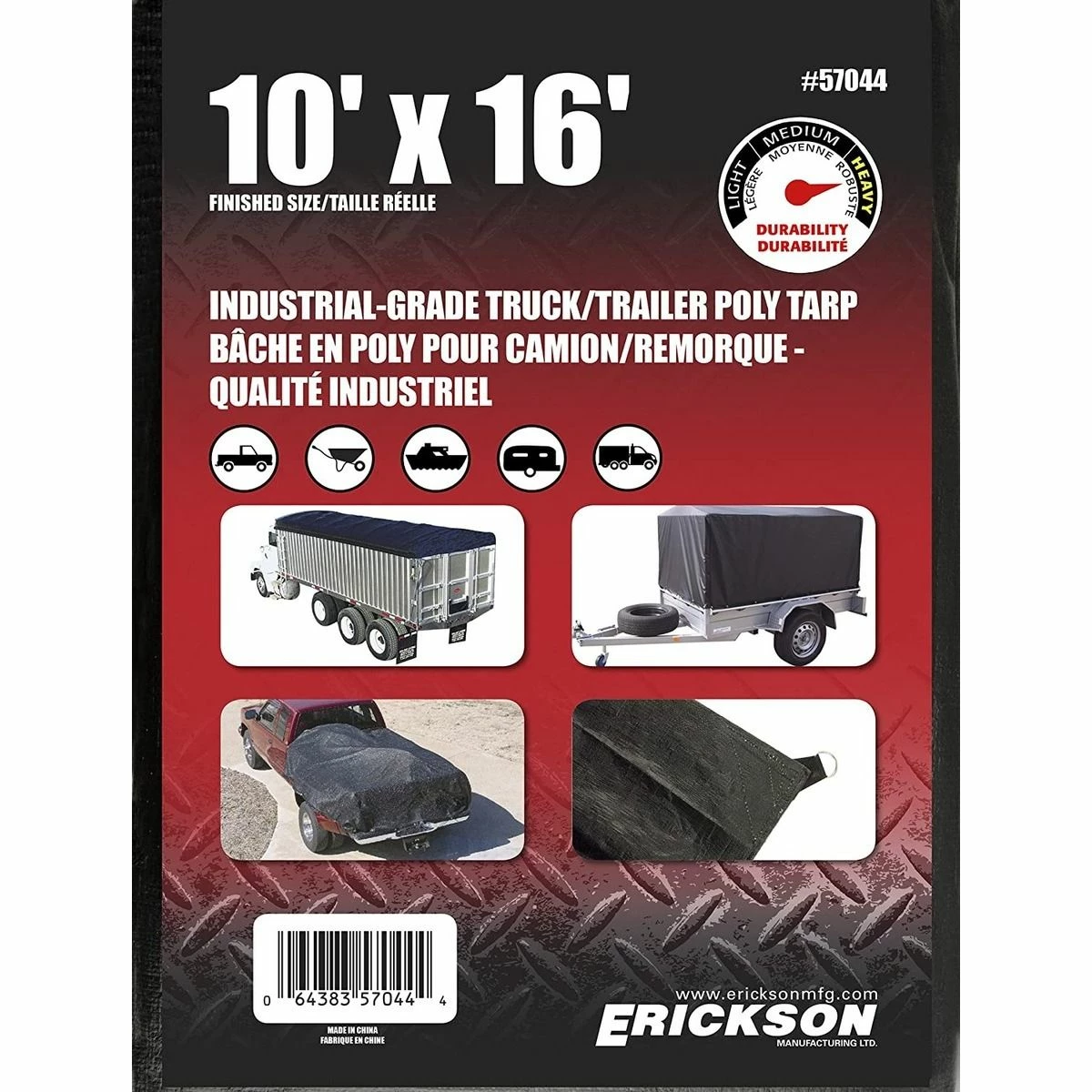 Wholesale 💯 Erickson Industrial-Grade Truck / Trailer Poly Tarp, Black, 57044, 10 FT x 16 FT 🔔 1 Wholesale 💯 Erickson Industrial-Grade Truck / Trailer Poly Tarp, Black, 57044, 10 FT x 16 FT 🔔