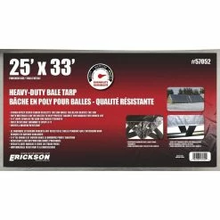 Discount 🧨 Erickson Heavy-Duty Bale Tarp, Silver, 57052, 25 FT x 33 FT 👍