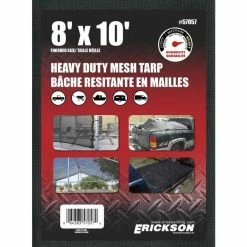 Coupon 🛒 Erickson Heavy-Duty Mesh Tarp, Black, 57057, 8 FT x 10 FT 🧨