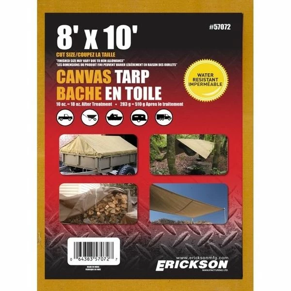 Wholesale π Erickson Canvas Tarp, 57072, 8 FT x 10 FT β 1 Wholesale π Erickson Canvas Tarp, 57072, 8 FT x 10 FT β