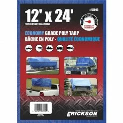 Cheapest ❤️ Erickson Economy Grade Poly Tarp, Blue, 57015, 12 FT x 24 FT 🌟