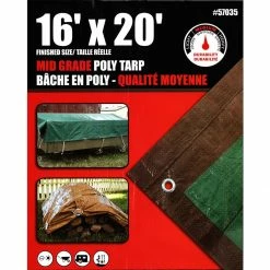 Best Pirce 💯 Erickson Mid-Grade Reversible Poly Tarp, Brown / Green, 57035, 16 FT x 20 FT 🛒